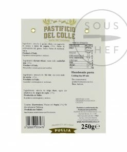 Pastificio Del Colle Squid Ink Striped Lingua 250g Ingredients