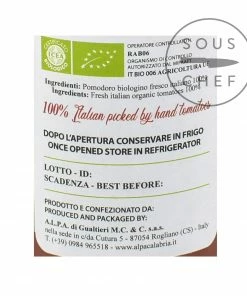 Alpa Tinned Tomatoes & Veg Organic Tomato Passata 430g