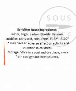 Ingredients Sanbitter Rosso - 10 Bottles