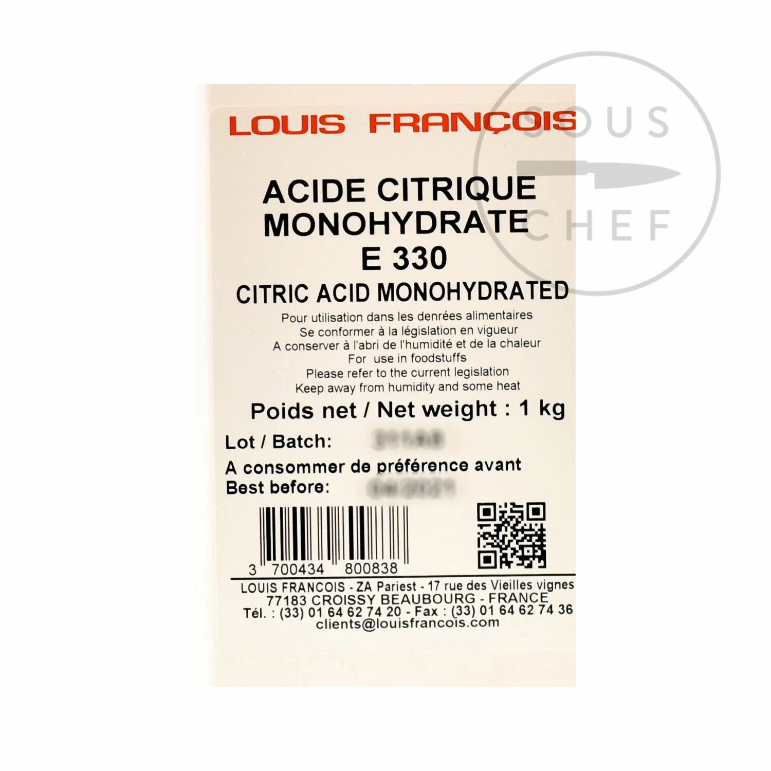 Louis Francois Citric Acid Powder 1kg Ingredients 4 Louis Francois Citric Acid Powder 1kg Ingredients