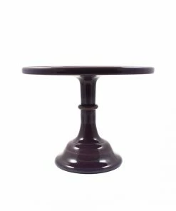 Professional Patisserie Supplies Mosser Glass Aubergine Milk Glass Cake Stand 10"