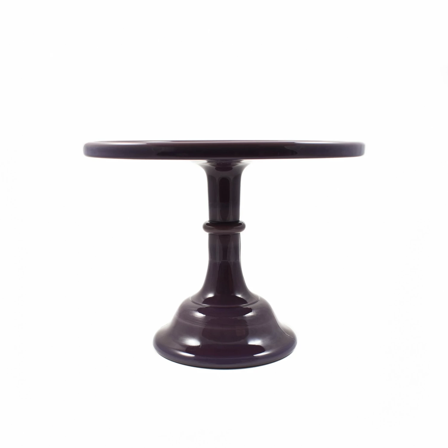 Professional Patisserie Supplies Mosser Glass Aubergine Milk Glass Cake Stand 10" 4 Professional Patisserie Supplies Mosser Glass Aubergine Milk Glass Cake Stand 10"