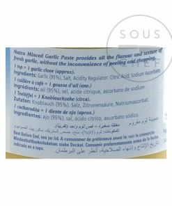Natco Garlic Paste 190g Ingredients