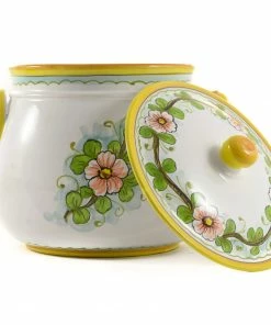 Ceramiche Toscane Pomegranate-Painted Terracotta Cooking Pot 20cm Cookware