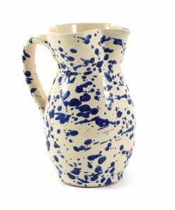 Puglia Handmade Tableware Puglia Blue Splatter Pitcher