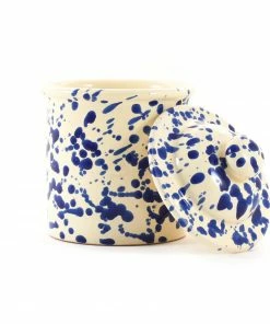 Puglia Handmade Puglia Blue Splatter Storage Jar 15cm