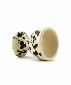 Puglia Handmade Puglia Black Splatter Egg Cup