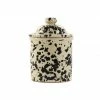 Puglia Handmade Puglia Black Splatter Ceramic Storage Jar 15cm