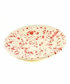 Puglia Handmade Tableware Puglia Red Splatter Side Plate 19cm