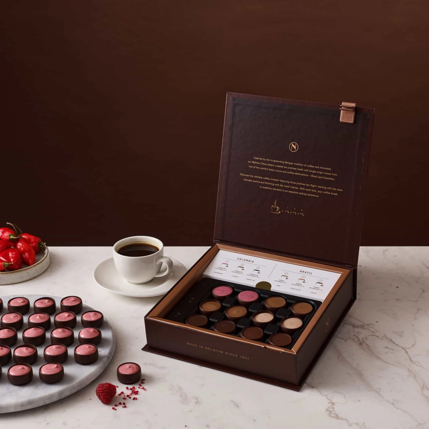 Neuhaus Pralines Coffee Pairing Selection - 24 Pieces Ingredients 8 Neuhaus Pralines Coffee Pairing Selection - 24 Pieces Ingredients