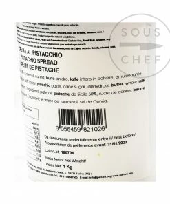 Pariani Sweet Sicilian Pistachio Cream 1kg Ingredients