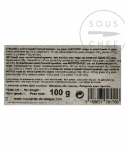 Ingredients Pommery Espelette Pepper Mustard 100g