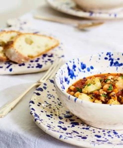 Puglia Handmade Tableware Puglia Blue Splatter Pitcher