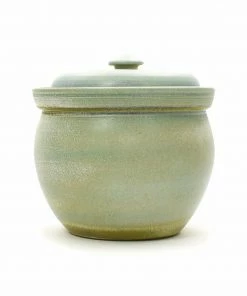 Sauerkraut Pots Handmade Stoneware Fermenting Crock In Blue 2 Litre Cookware