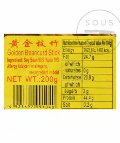 Zheng Feng Dried Bean Curd Sticks 200g Ingredients
