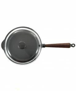 Cookware Skeppshult Traditional Cast Iron Deep Saute Pan With Lid 25cm