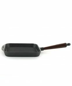 Skeppshult Traditional Cast Iron Square Grill Pan 25cm Cookware