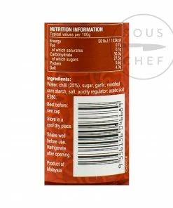Yeo's Hot Chilli Sauce 300ml Ingredients