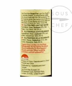 Ingredients Lee Kum Kee Gluten Free Soy Sauce 250ml