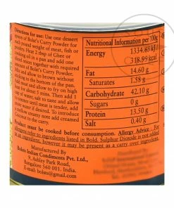 Ingredients Bolst's Curry Powder Hot 100g