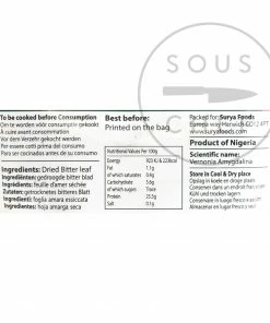 Mother Africa Bitter Leaves 25g Ingredients