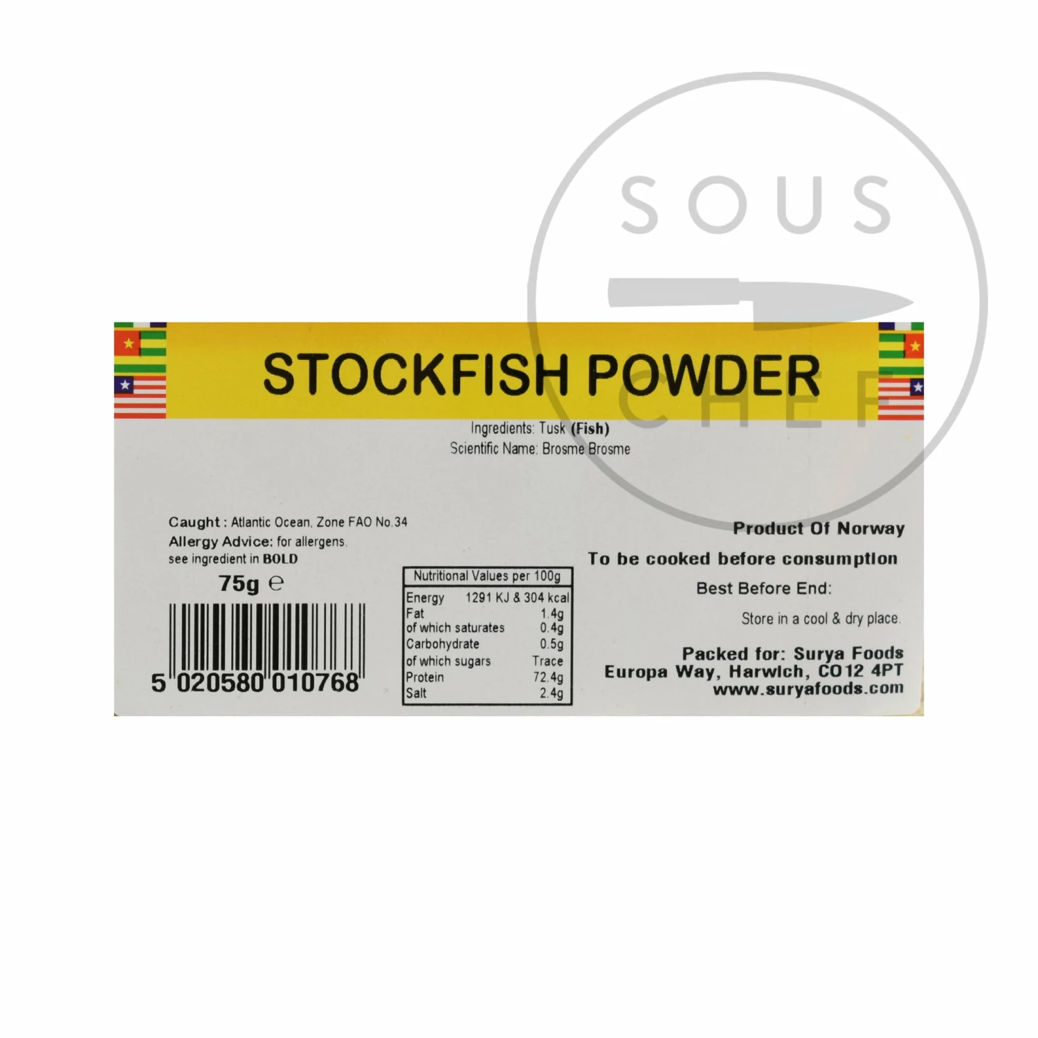 Ingredients Mother Africa Stockfish Powder 75g 4 Ingredients Mother Africa Stockfish Powder 75g