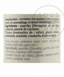Ingredients Terre Exotique Roast Chicken Spice Blend 70g