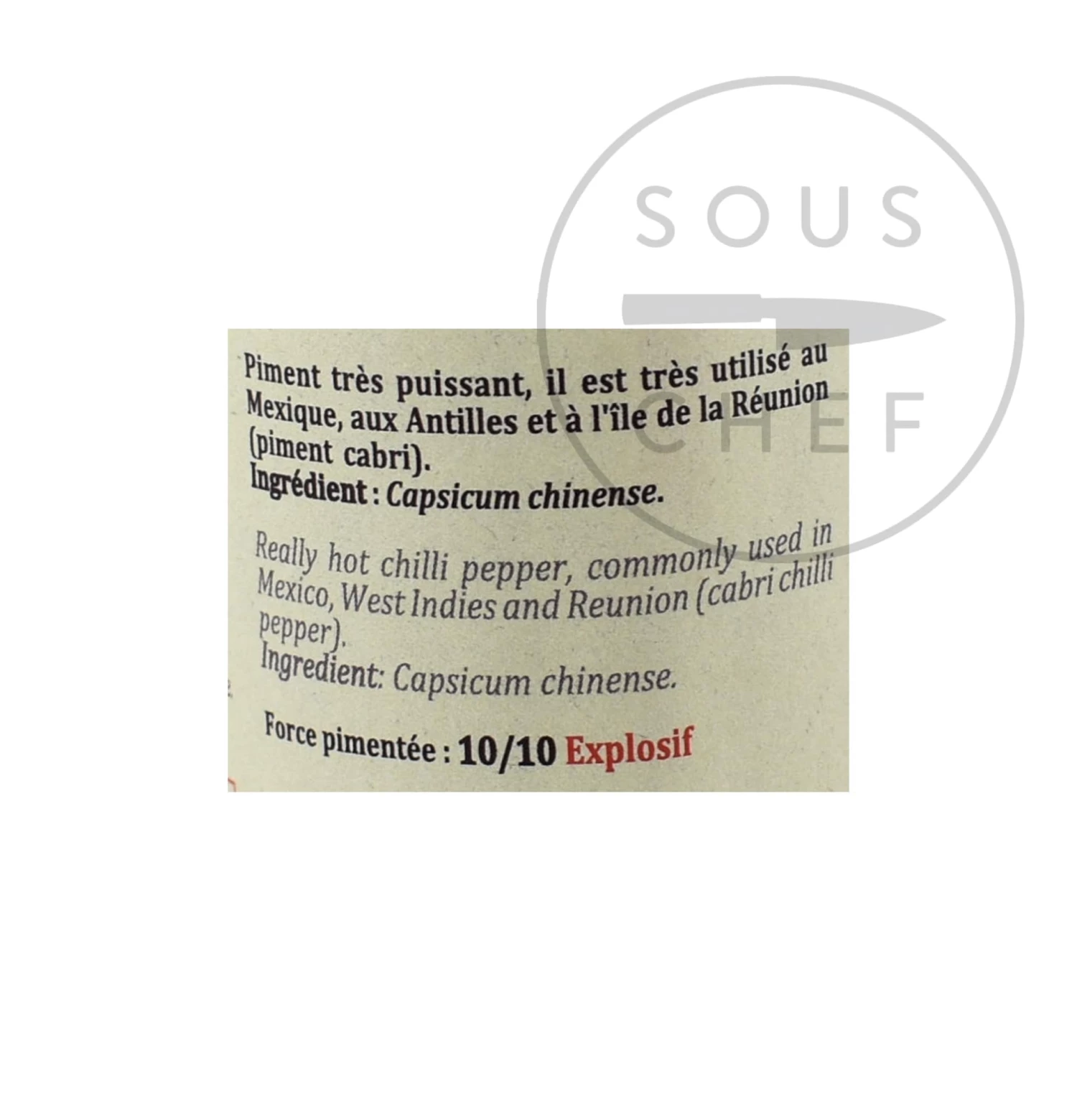 Terre Exotique Habanero Chilli Pepper 12g Ingredients 8 Terre Exotique Habanero Chilli Pepper 12g Ingredients