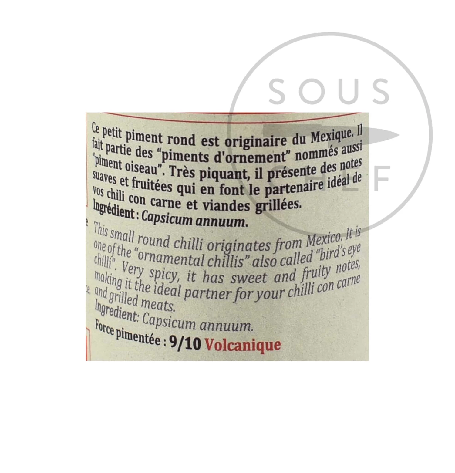 Terre Exotique Pequin Chilli Pepper 30g Ingredients 8 Terre Exotique Pequin Chilli Pepper 30g Ingredients