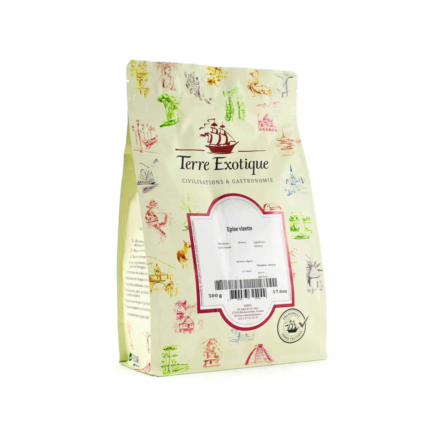 Terre Exotique Barberry 500g Ingredients 3 Terre Exotique Barberry 500g Ingredients
