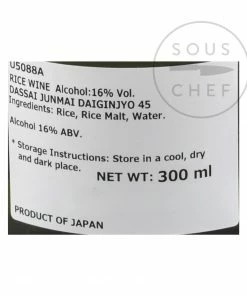 Ingredients Dassai 45 Sake