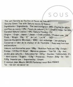 Japanese Ingredients Sakura Sencha Green Tea With Cherry Blossom 30g Ingredients