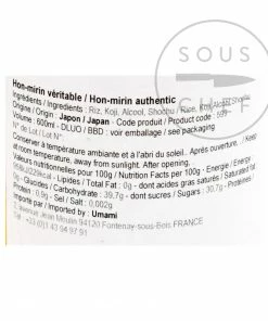 Ingredients Kankyo Shuzo Premium Hon Mirin 600ml