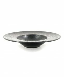 Tableware Black Melamine Risotto Plate 28.5cm