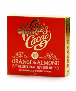 Willie's Cacao Orange & Almond 100% Dark Chocolate 50g