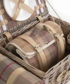 Willow Direct Tartan Picnic Hamper For 2 Lavender