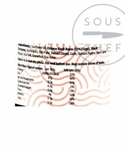 White Mausu Black Bean Rayu 240g Ingredients