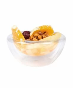 Portuguese Tableware Small Double Wall Glass Bowl X 6 120ml Tableware