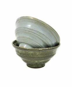 Kiji Stoneware & Ceramics Tableware Blue-Grey Glaze Noodle Bowl 20cm Dia X 10cm