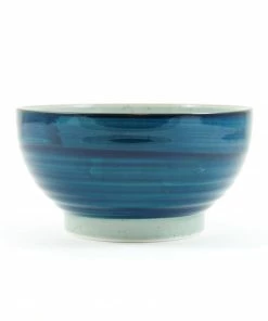 Kiji Stoneware & Ceramics Blue Glaze Ramen & Noodle Bowl