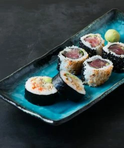 Kiji Stoneware & Ceramics Japanese Tableware Oblong Turquoise Platter