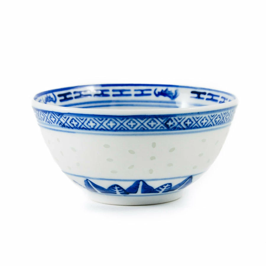 Chinese Tableware Blue Rice Pattern Rice Bowl 11.5cm Tableware 3 Chinese Tableware Blue Rice Pattern Rice Bowl 11.5cm Tableware