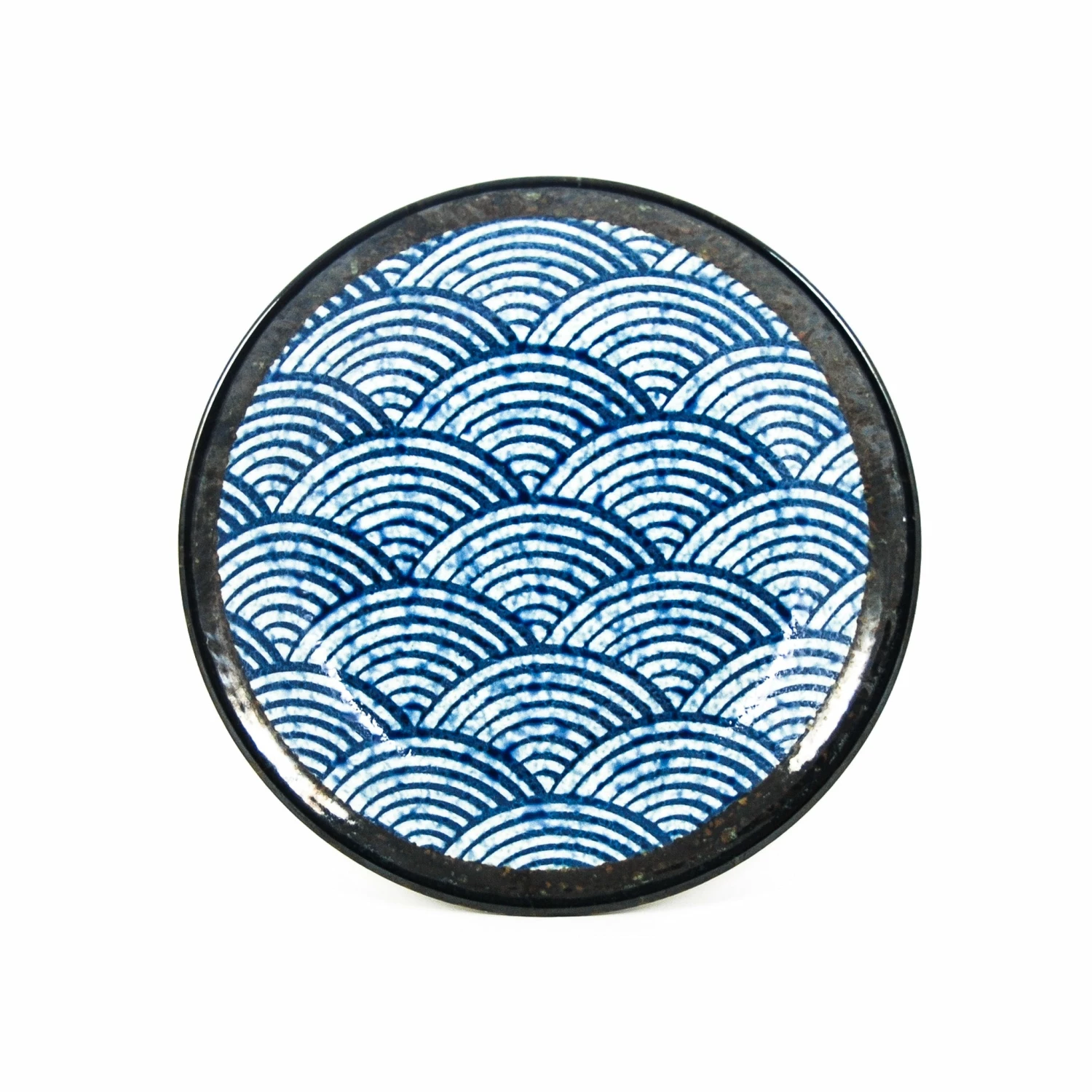 Kiji Stoneware & Ceramics Tableware Blue Wave Medium Plate 22cm 3 Kiji Stoneware & Ceramics Tableware Blue Wave Medium Plate 22cm