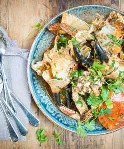 Kiji Stoneware & Ceramics Tableware Chouseki Blue Gold Plate 28.5cm Dia X 3.5cm