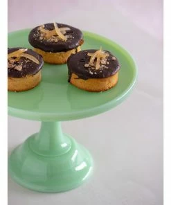 Mosser Glass Jade Milk Glass Cake Stand