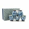 Kiji Stoneware & Ceramics Kashiwa Blue Japanese Teacup Set