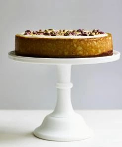 Mosser Glass White Milk Glass Cake Stand Professional Patisserie Supplies