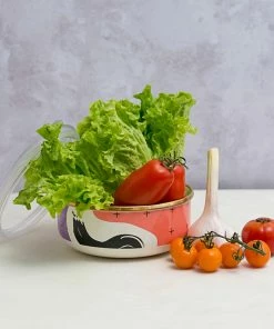 Kapka Abstract Large Enamel Storage Container 18cm Cookware