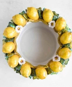 Ceramiche Toscane Handmade Tuscan Lemon Bowl 35cm Tableware
