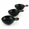 Kiji Stoneware & Ceramics Black Porcelain Lipped Canape Dish X 12 Tableware